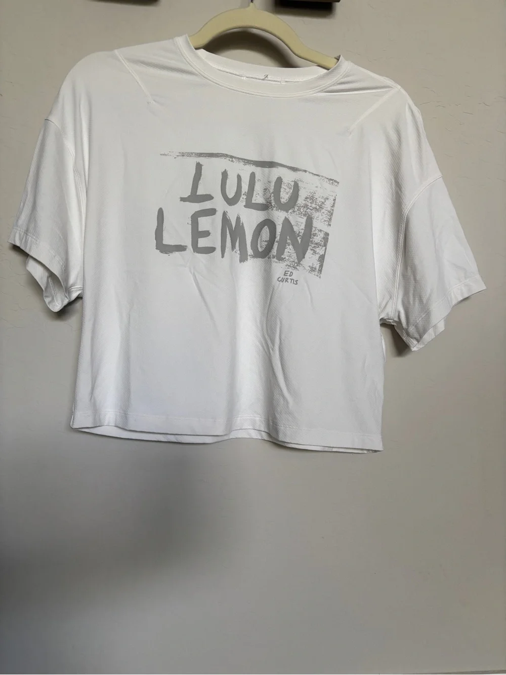 lululemon athletica White Ed Curtis Cropped Shirt